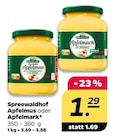 Apfelmus oder Apfelmark von Spreewaldhof für 1,29 € bei Netto mit dem Scottie im Angebot Apfelmus oder Apfelmark von Spreewaldhof im aktuellen Netto mit dem Scottie Prospekt
