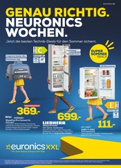 Kühlschrank im EURONICS Prospekt in Coesfeld Aktueller EURONICS Prospekt mit Kühlschrank, "GENAU RICHTIG. NEURONICS WOCHEN.", Seite 1