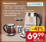 Wasserkocher Angebote von arendo bei Netto Marken-Discount Meerbusch für 69,99 €