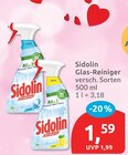Glas-Reiniger von Sidolin für 1,59 € bei budni im Angebot Glas-Reiniger von Sidolin im aktuellen budni Prospekt