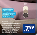 Spannbettlaken im ALDI SÜD Prospekt Supersoft-Spannbettuch von Novitesse im aktuellen ALDI SÜD Prospekt für 7,99 €