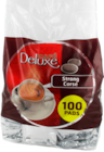 100 dosettes souples de café corsé ou classique - Deluxe en promo chez Norma Colmar à 6,29 €