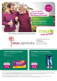 Aktueller mea - meine apotheke Prospekt "Unsere April-Angebote" für Monheim (Rhein) Aktueller mea - meine apotheke Prospekt für Monheim (Rhein) mit Seiten