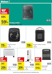 Prix et réduction Radiateur Soufflant dans le prospectus Carrefour en cours Offre Radiateur Soufflant dans le catalogue Carrefour du moment à la page 54