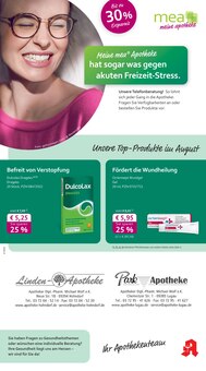Aktueller mea - meine apotheke Prospekt "Unsere August-Angebote" Seite 1 von 4 Seiten für Lugau