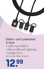 Daten- und Ladekabel 3-fach bei Rossmann im Meßstetten Prospekt für 12,99 €