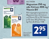 Magnesium 250 mg von Multinorm im aktuellen ALDI SÜD Prospekt für 2,95 €