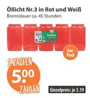 Öllicht Nr.3 in Rot und Weiß von Bolsius im aktuellen V-Markt Prospekt für 5,00 €