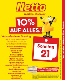 Aktueller Netto Marken-Discount Prospekt (Berlin) Netto Marken-Discount Prospekt "10% auf ALLES" mit Seiten (Berlin)