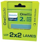 Lames Anti-Friction OneBlade - PHILIPS - Hyper U à Dreux Lames Anti-Friction OneBlade - PHILIPS en promo chez Hyper U Dreux à 19,99 €