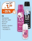 Deospray von Fa für 1,29 € bei Müller im Angebot Deospray von Fa im aktuellen Müller Prospekt