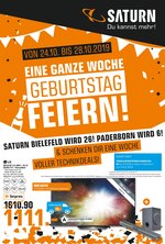 Saturn Prospekt "Aktuelle Angebote", 16 Seiten, für Paderborn, 24.10.2019 - 28.10.2019 Saturn Prospekt "Aktuelle Angebote", 16 Seiten, für Paderborn, 24.10.2019 - 28.10.2019