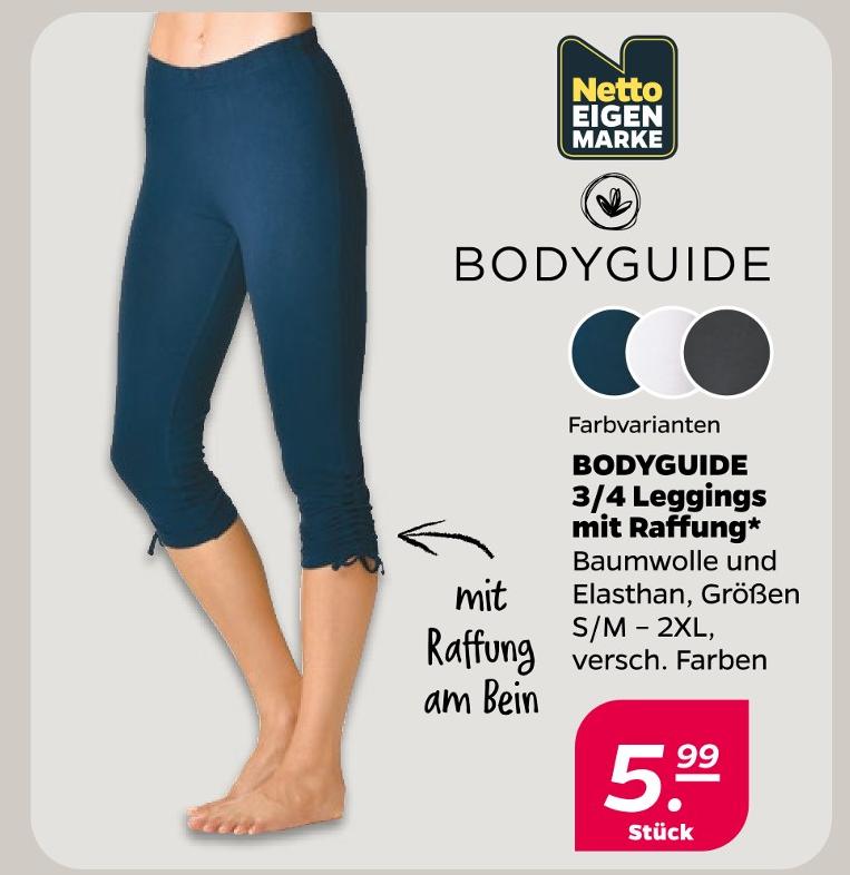 BODYGUIDE 3/4 Leggings mit Raffung