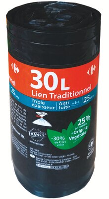 25 sacs poubelle - Carrefour Market à Versailles 25 sacs poubelle en promo chez Carrefour Market Versailles à 3,20 €
