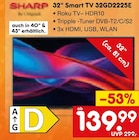 Smart TV 32GD2225E im Angebot bei Netto Marken-Discount in Saarbrücken Smart TV 32GD2225E Angebote von SHARP bei Netto Marken-Discount Saarbrücken für 139,99 €
