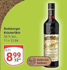 Kräuterlikör im Angebot bei GLOBUS in Leipzig Kräuterlikör Angebote von Radeberger bei GLOBUS Leipzig für 8,99 €