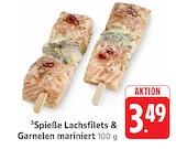 Aktuelles Spieße Lachsfilets & Garnelen mariniert Angebot bei E center in Darmstadt ab 3,49 €