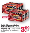 Alkaline Batterie Micro AAA im Angebot bei E center in Mannheim Alkaline Batterie Micro AAA Angebote von Gut & Günstig bei E center Mannheim für 3,59 €