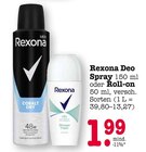 Deo Spray im Angebot bei E center in Frankfurt Deo Spray Angebote von Rexona bei E center Frankfurt für 1,99 €