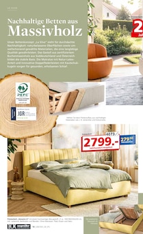 Bett im aktuellen Segmüller Prospekt (Ingolstadt) Bett im Segmüller Prospekt "100 Jahre Segmüller Werkstätten" mit 20 Seiten (Ingolstadt)