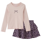 Mädchen Set aus Langarmshirt und Rock im aktuellen Ernstings family Prospekt