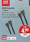 HDMI-Kabel 1,5 Meter Angebote von One For All bei V-Markt Kaufbeuren für 4,99 €