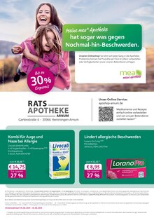 Aktueller mea - meine apotheke Prospekt "Unsere März-Angebote" Seite 1 von 4 Seiten für Hannover