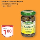 Kapern im Angebot bei GLOBUS in Krefeld Kapern Angebote von Feinkost Dittmann bei GLOBUS Krefeld für 1,00 €