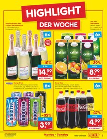 Cola im aktuellen Netto Marken-Discount Prospekt (Ludwigsburg) Cola im Netto Marken-Discount Prospekt "Aktuelle Angebote" mit 58 Seiten (Ludwigsburg)