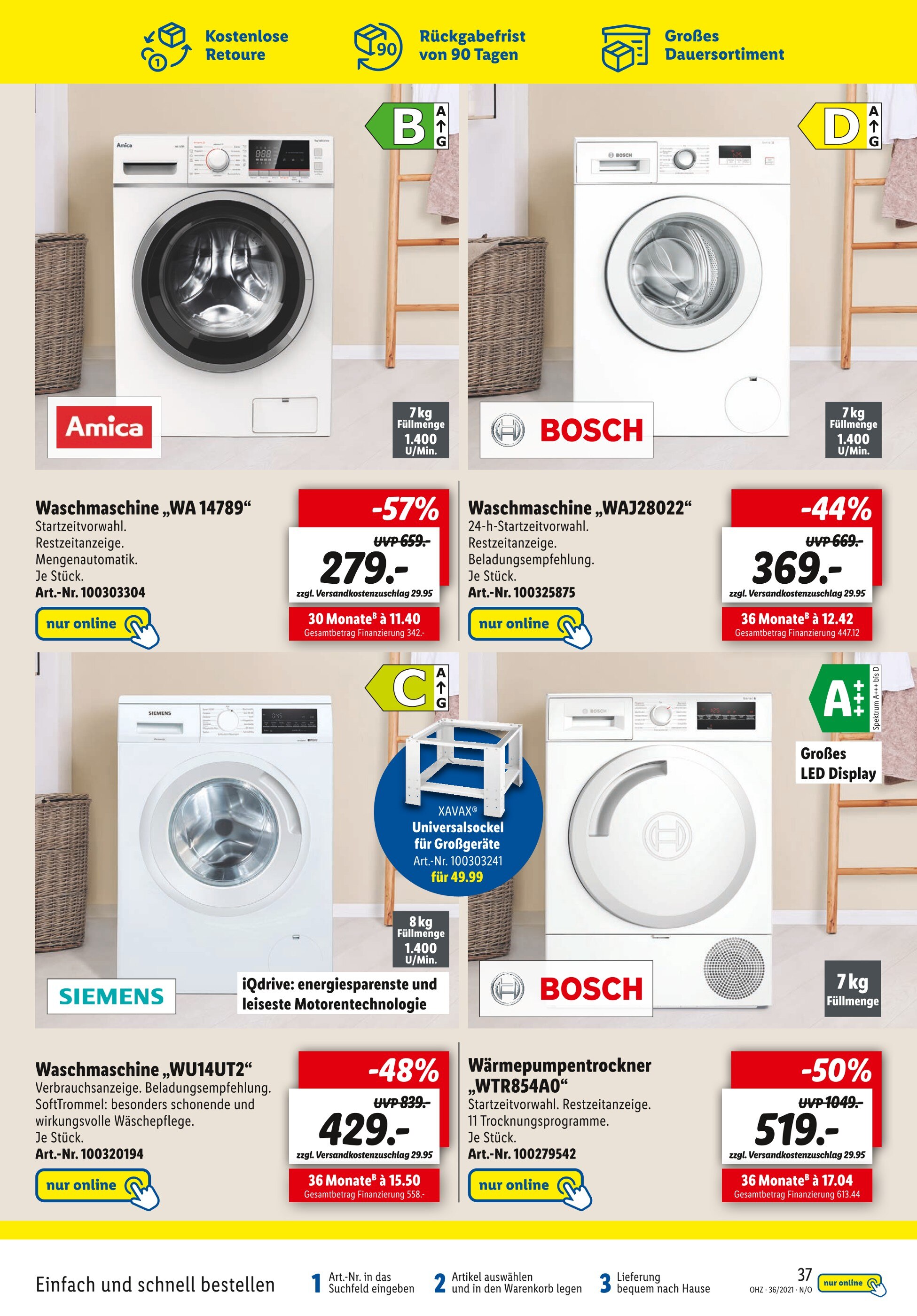 Metro Waschmaschine Angebot und Preis aus dem aktuellen Prospekt