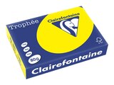 Clairefontaine Trophée - Papier couleur - A4 (210 x 297 mm) - 80 g/m² - 500 feuilles - jaune soleil - Clairefontaine à 10,99 € dans le catalogue Bureau Vallée