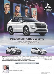 Aktueller Mitsubishi Werkstatt & Auto Prospekt in Deimberg und Umgebung, "Mitsubishi Happy Weeks" mit 1 Seite, 15.09.2025 - 13.10.2025