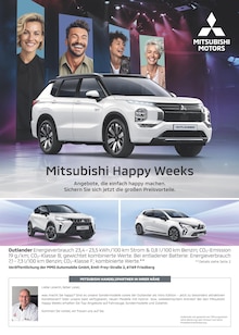 Aktueller Mitsubishi Prospekt für Merchweiler und Ungebung, Seite zum blättern Mitsubishi Prospekt Mitsubishi Happy Weeks mit Seite in Merchweiler und Umgebung