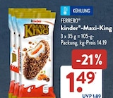 kinder Maxi King im ALDI SÜD Prospekt kinder Maxi King von Ferrero im aktuellen ALDI SÜD Prospekt für 1,49 €