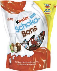 KINDER Schoko-Bons - Géant Casino à Asnières-sur-Seine KINDER Schoko-Bons en promo chez Géant Casino Asnières-sur-Seine à 3,41 €