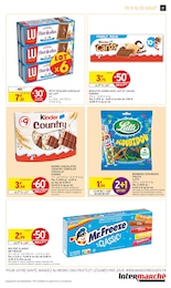 Prix et réduction Kinder Country dans le prospectus Intermarché en cours Offre Kinder Country dans le catalogue Intermarché du moment à la page 27