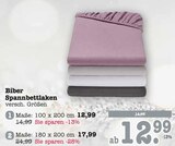 Biber Spannbettlaken Angebote bei E center Rastatt für 12,99 €