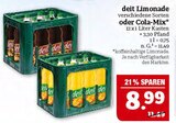 Limonade oder Cola-Mix Angebote von deit bei Marktkauf Schwabach für 8,99 €