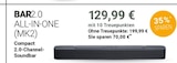 BAR2.0 ALL-IN-ONE (MK2) im Angebot bei GLOBUS in Apolda BAR2.0 ALL-IN-ONE (MK2) Angebote bei GLOBUS Apolda für 129,99 €