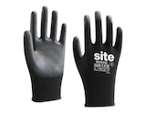Gants tous travaux pleins noir polyuréthane Taille.9 - Site en promo chez Brico Dépôt Saint-Doulchard à 3,19 €