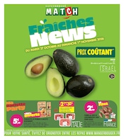 Catalogue Supermarchés Match à Ronchin cette semaine, valable du 27/10/2026 au 01/11/2026 Prospectus Supermarchés Match à Ronchin, "Fraîches News", 4 pages de promos valables du 27/10/2026 au 01/11/2026