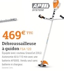 Débroussailleuse à guidon FSA 120 - AP System - Espace Emeraude à Brest Débroussailleuse à guidon FSA 120 - AP System en promo chez Espace Emeraude Brest à 469,00 €
