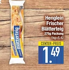 Frischer Blätterteig im EDEKA Prospekt Frischer Blätterteig von Henglein im aktuellen EDEKA Prospekt für 1,49 €