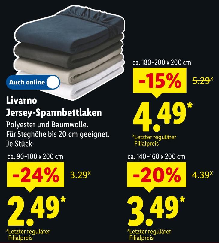 Jersey-Spannbettlaken