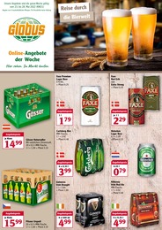 Globus Prospekt für Bretten mit 3 Seiten Globus Prospekt für Bretten: "Reise durch die Bierwelt", 3 Seiten, 23.05.2022 - 28.05.2022