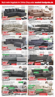 Couch im aktuellen Die Möbelfundgrube Prospekt (Mainz) Couch im Die Möbelfundgrube Prospekt "Unser größter Jubiläums Verkauf aller Zeiten!" mit 18 Seiten (Mainz)