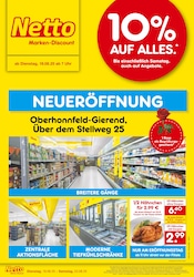 Netto Marken-Discount Oberhonnefeld-Gierend Prospekt der aktuellen Woche, gültig von 19.08.2025 bis 23.08.2025 Aktueller Netto Marken-Discount Oberhonnefeld-Gierend Prospekt "Neueröffnung - 10% auf ALLES" mit 6 Seiten