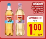 Holunder oder zuckerfrei von Almdudler im aktuellen EDEKA Prospekt für 1,00 €