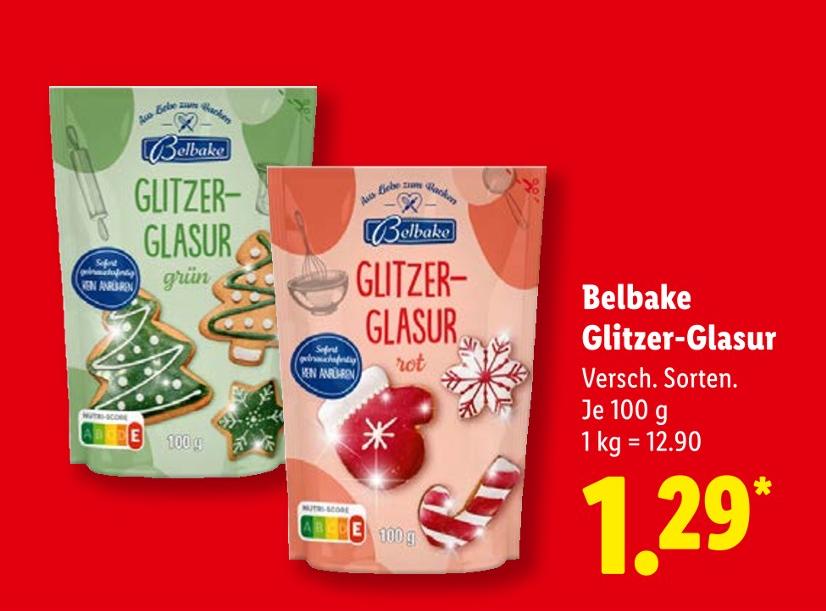 Glitzer-Glasur rot