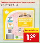 Geflügel-Gutsherrenbrühwurstpastete im Angebot bei Netto Marken-Discount in Bremerhaven Geflügel-Gutsherrenbrühwurstpastete Angebote von Hofmaier bei Netto Marken-Discount Bremerhaven für 1,29 €